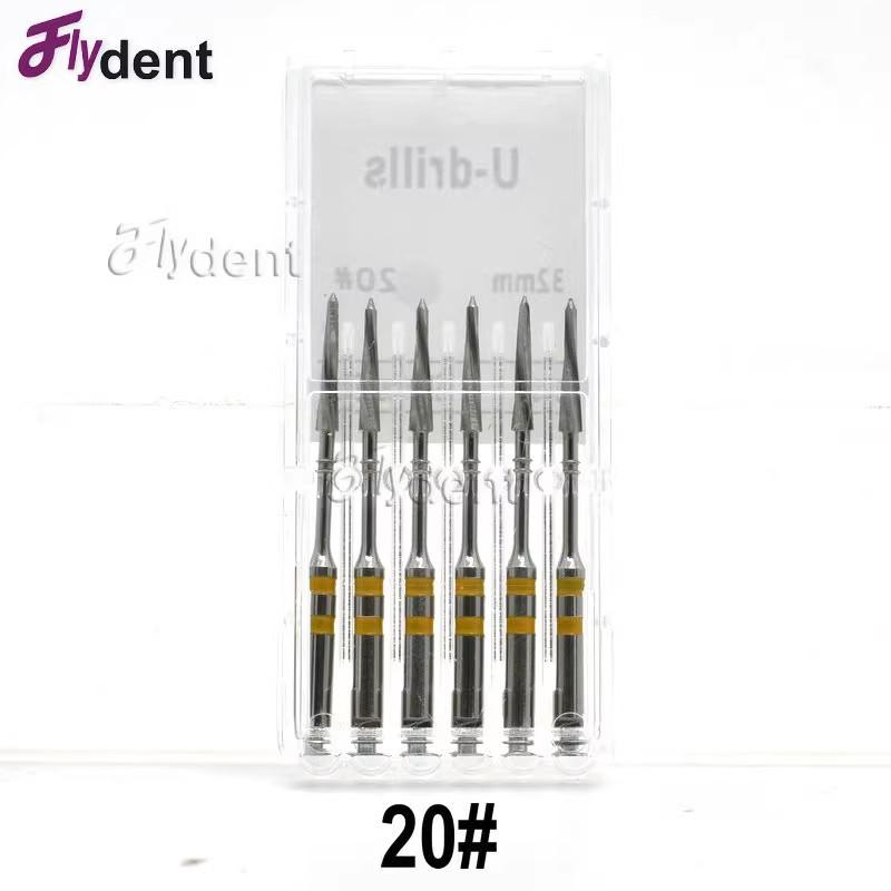 Dental Stainless Steel Reamers Drills For Screw Post Clinic Lab Material 6Pcs In Pack
