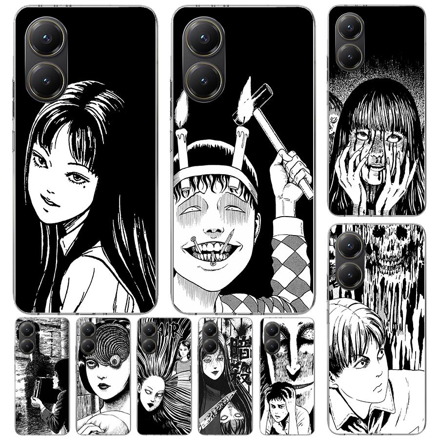 Japanese Horror Comic Anime Cover For Xiaomi Poco X7 X6 X5 Pro X3 Nfc F7 Ultra Phone Case F6 F5 X4 F4 Gt F3 M6 M5S M4 M3 Print S