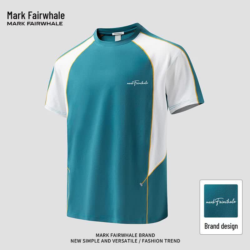 Mark Fairwhale Men s Colorblock Breathable Short Sleeve T-Shirt M