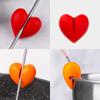 Heart Shape Hand-Free Barbecue Silicone Temp Probe Clip Pot Clip Thermometer Holder Kitchen Tool