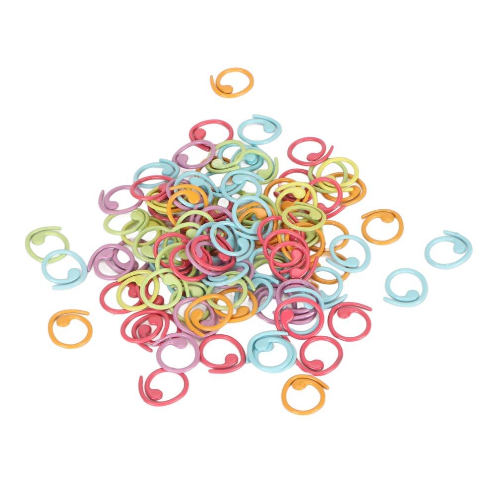 100Pcs Curved Open Crochet Stitch Markers Metal Metal Stitch Markers  For Knitting Projects