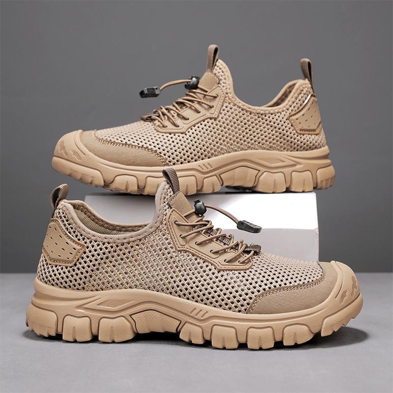 Fashion Outdoor Breathable Mens Casual Shoes Comfortable Summer Beach Shoes Business Soft Mesh Shoes Sandals Leisure Walk Male Sneaker