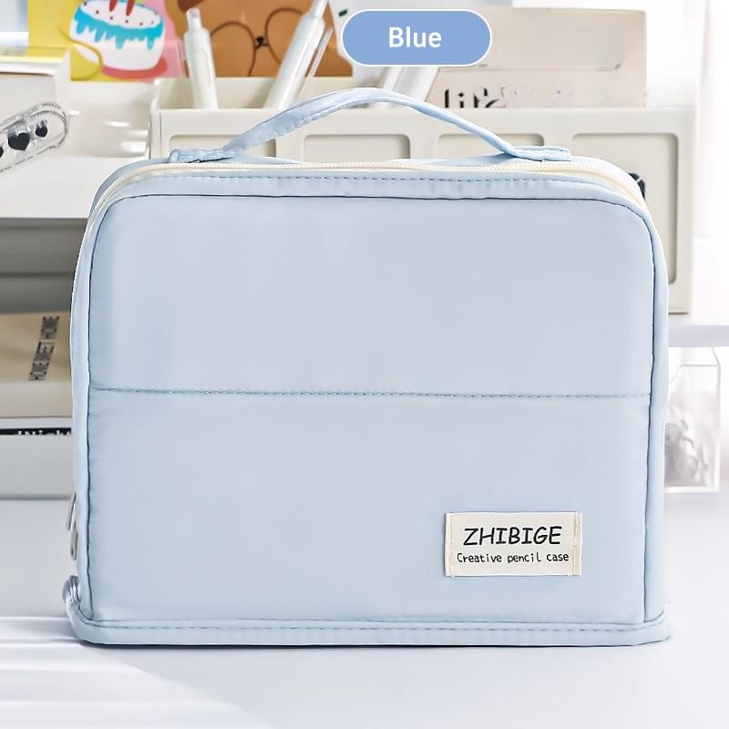 Enlarged 11 Layer Handheld Pencil Case Pen Bag Simple Color Design Wide Opening Storage Pouch Stationery School Travel