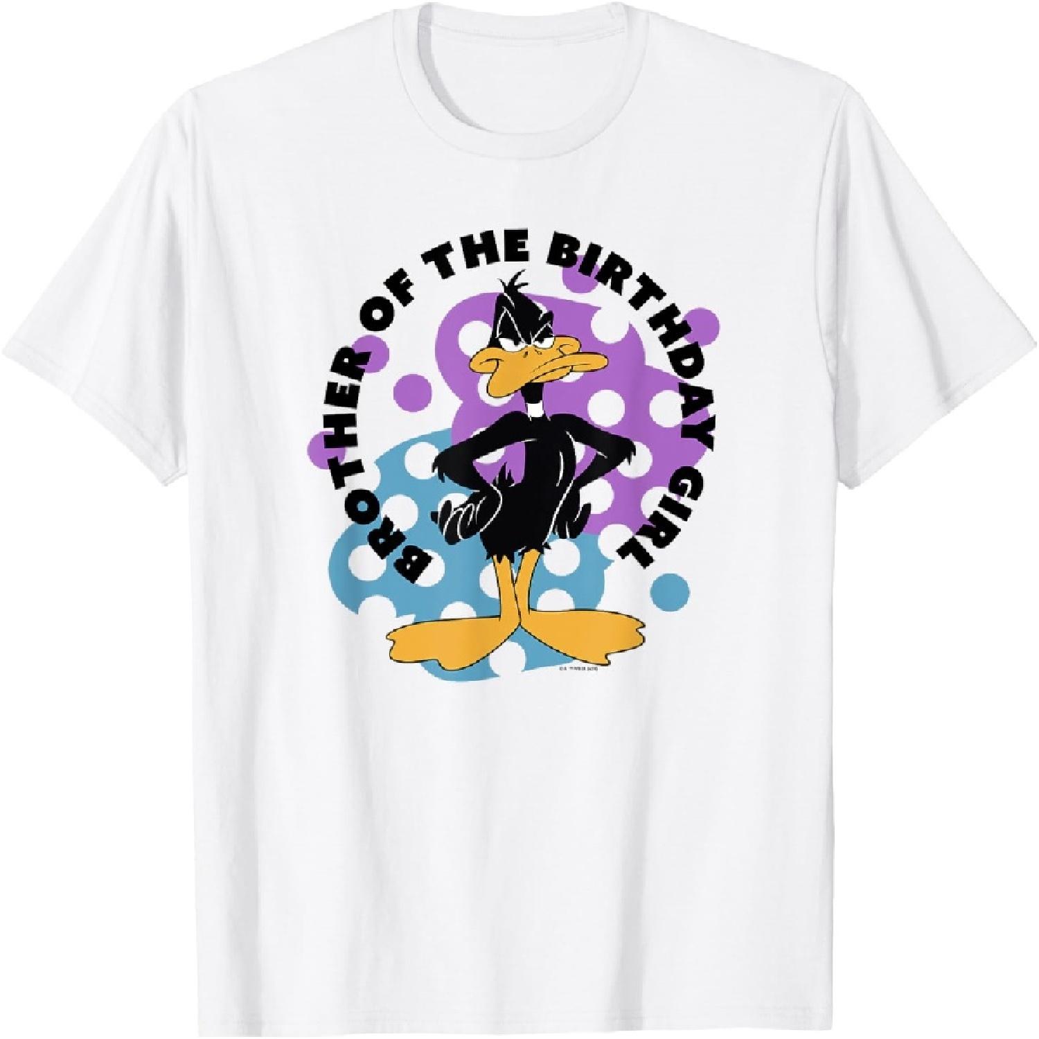 День Рождения Looney Tunes Утенок Даффи Брат Именинницы Футболка XXXXXL белый