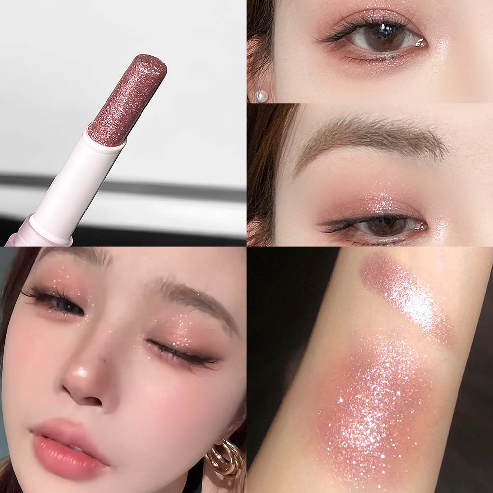 Sparkling Waterproof Eyeshadow Highlighter Pen Blue Diamond Jelly Eyeshadow Stick Glitter Pink Purple Eye Shadow Brighten Makeup