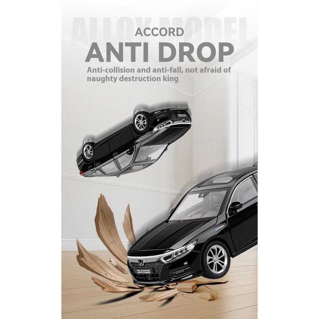 1/24 Scale Honda Accord Limousine Sound & Light Alloy Metal Diecast Car Model Computer Host DIY Product Gift Box for Boyfriend Holiday