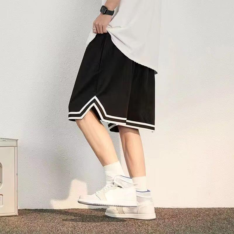 Men's Trendy Straight Striped Shorts for Spring and Autumn