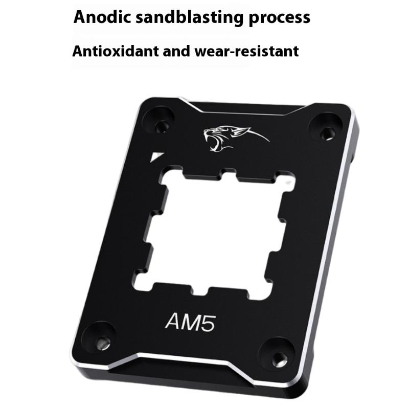 1 Set Black Amd Fastener Anti Bending Bracket Pressing Plate Cnc Aluminum Am5 Cpu Bending Corrector Frame