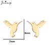 Multiple Mini Stainless Steel Bird Jewelry Earrings  Trend For Women Girls Cute Crane Parrot Bee Hummingbird Studs oorbellen