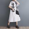 Ladies' Loose Printed Casual Sweet Short Sleeved Shirt Dress