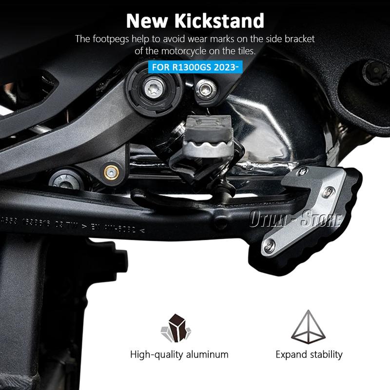 Accessories Foot Extension Pad CNC Motorcycle New Kickstand Side Kick Stand For BMW R1300GS R 1300 GS R1300 GS R1300gs 2023 2024