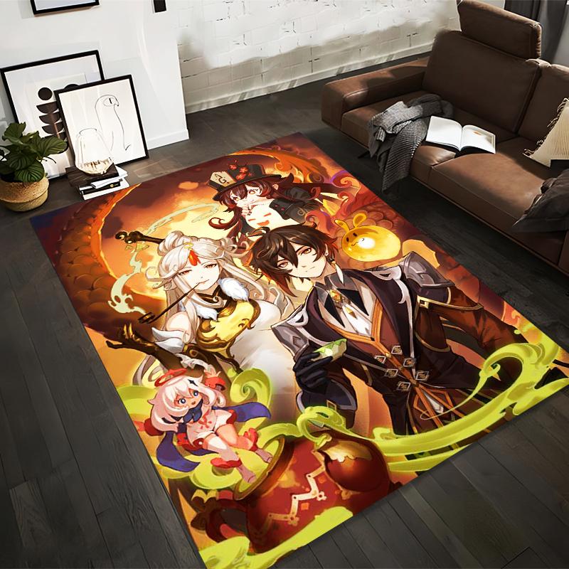 

Anime Style Carpet with Fantasy Characters and Vibrant Colors Design Suitable for use as an anti-slip for living room bedroom sofas 40x60cm( 15x23in )