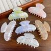 Korean Style Women Shark Clip Iridescent Acrylic Hair Claw Rhinestone-inlay Hair Claw  Girls