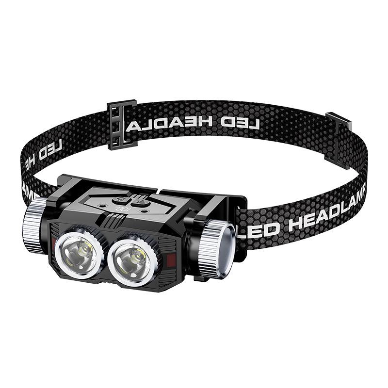 Rechargeable High-Lumen Headlamp with Digital Display for Night Fishing and Emergencies
