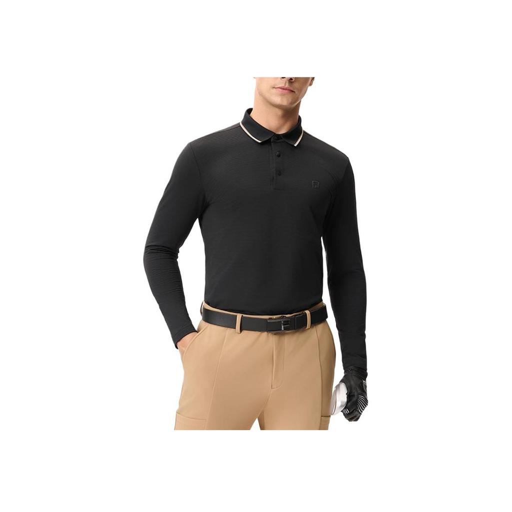 New FILA Golf Series Polo Shirt Men's Pitch Black A11M515203F-BK
