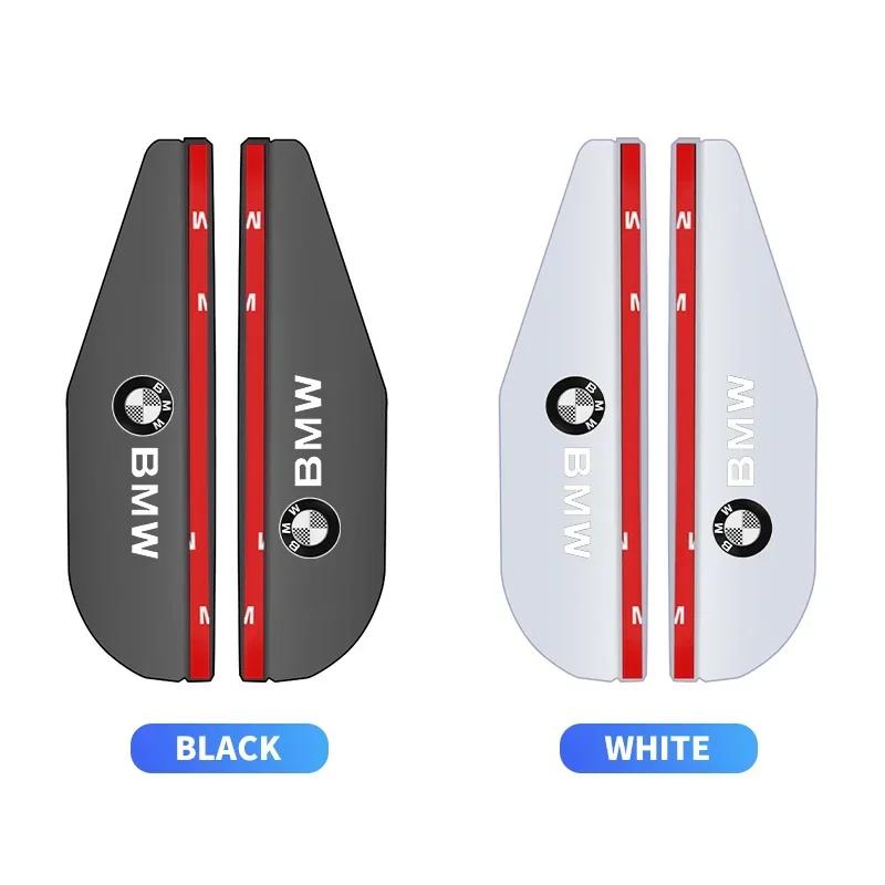 2PCS Transparent Auto Parts Rearview Mirror Protector Rain Eyebrow Visor Cover For BMW M 1 2 3 4 Series M Power X1 X5 X6 F30 E90