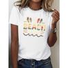 European Size Teediy the Beach Is Calling Women's Pure T-shirt, Comfort Fit