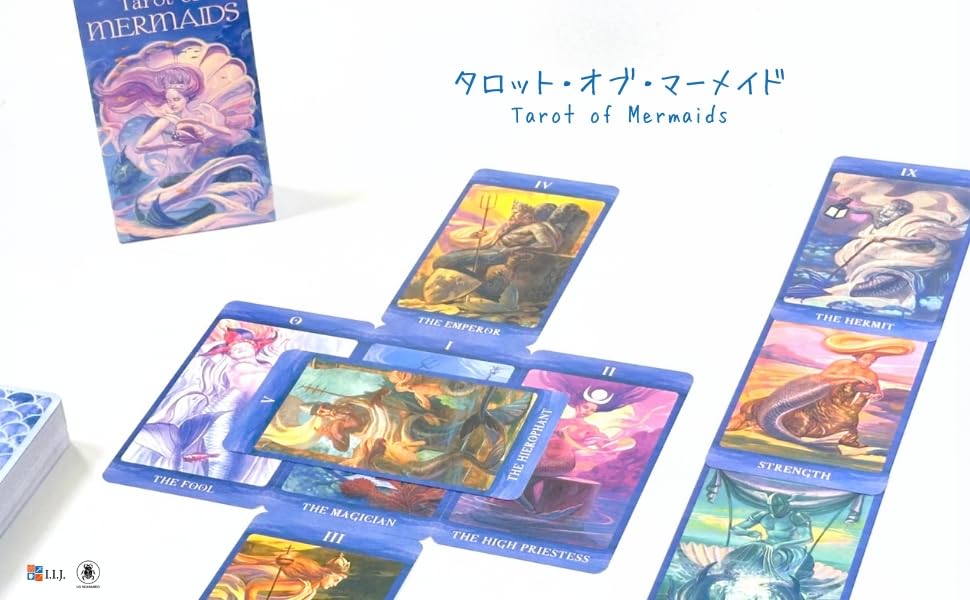 Tarot Cards 78 Cards Tarot Fortune Telling of Japanese Instruction Manual Included I.I.J [Tarot Mermaids] [Genuine]