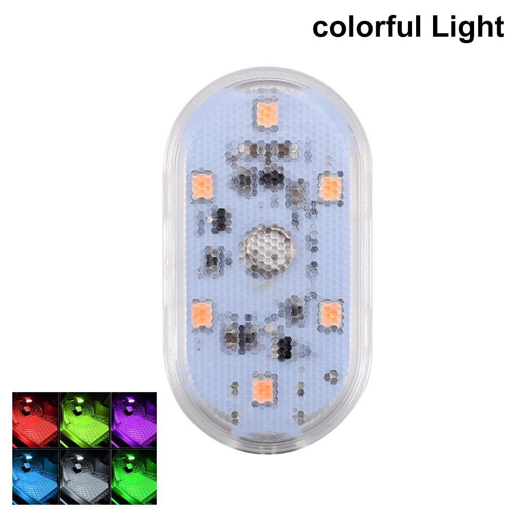 Mini Car LED Light USB Charging Interior Lamp For Armrest Box Touch Magnetic Reading Lamp Foot Light Car Roof Light Read Li E4I4