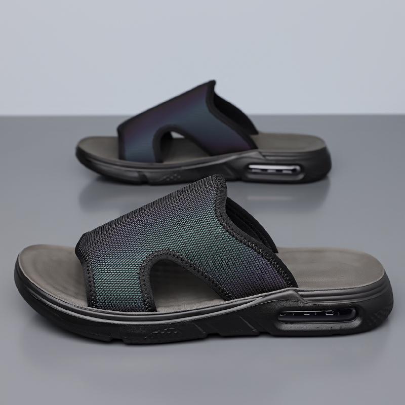 

Fashion Comfortable Slip on Mens Half Drag Beach Cool Slippers Men s Office Flats Mesh Cloth Walking Shoes Non-Slip Man Casual Shoes 44 чёрный