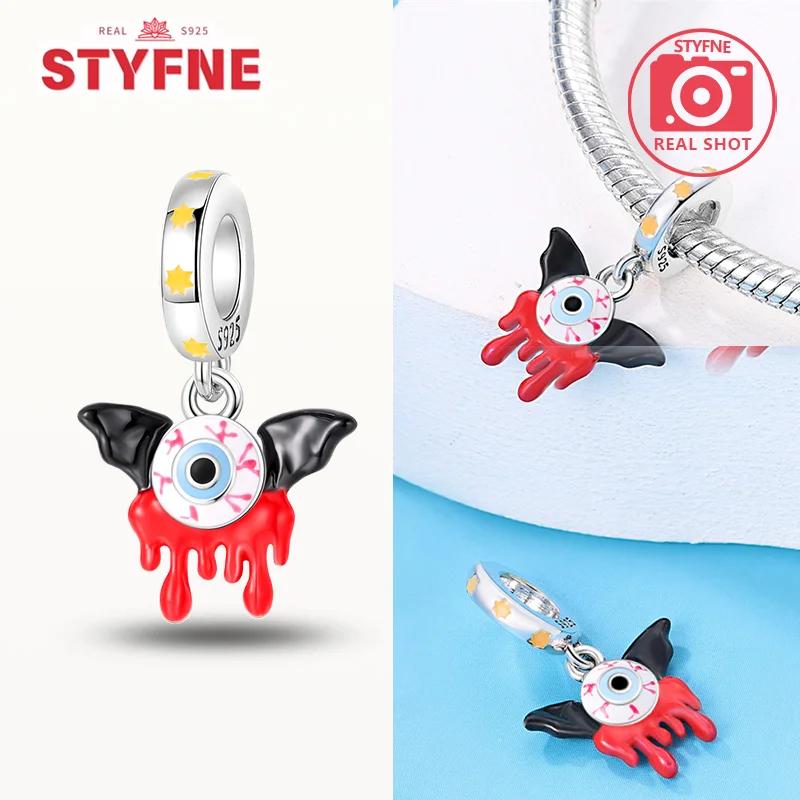 Genuine copper Luminous Halloween Charm Bead Charms Zombie Skeleton Dangle Bead Compatible With Authentic Bracelets Do It Yourself Fine Jewellery Gift