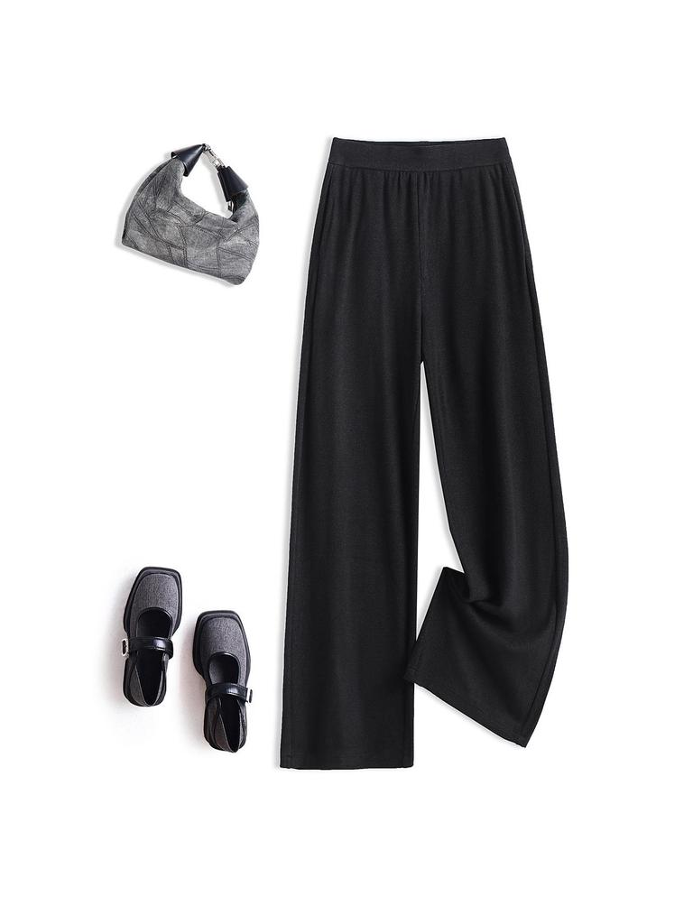 Pantaloni a Maglia Larghi in Misto Lana - Da Donna, Snellenti, Comodi, Morbidi e Accoglienti per l'Autunno