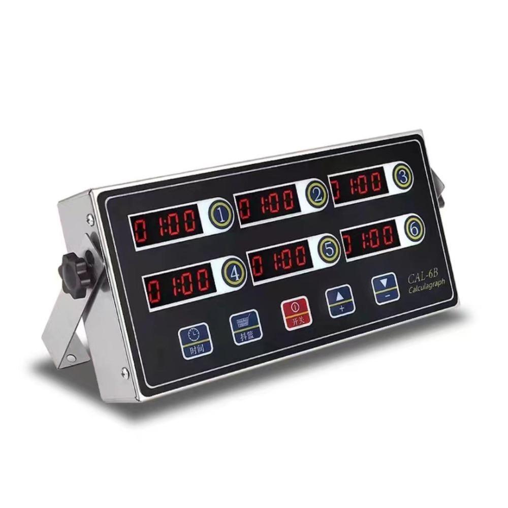 4/6/8 Channels LED Commercial Kitchen Timer Digital Screen Fried Chicken Timer Adjustable Volume Cooking Reminder Device