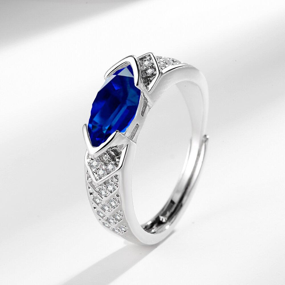 2026 Light Luxury Open Temperament Horse Eye Zircon Ring Female Tide Super Fairy Index Finger Ring