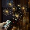 120/200 LED DIY Fireworks LED Fairy String Light  Remote Control Garland for Outdoor Christmas Decoration (not Include Battery)
