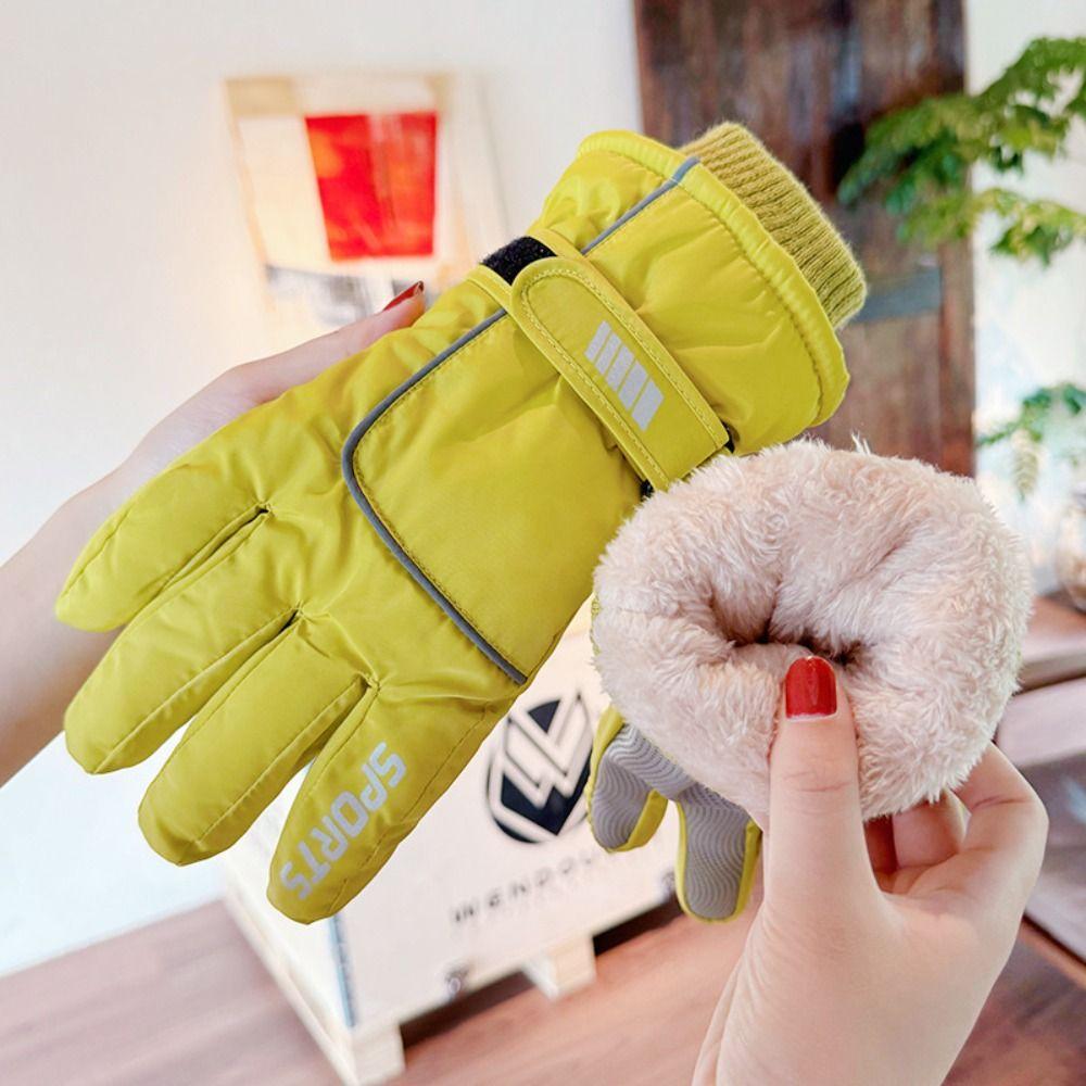 Winter Warm Outdoor Plush Mittens Windproof Cycling Gloves New Touchscreen Ski Gloves
