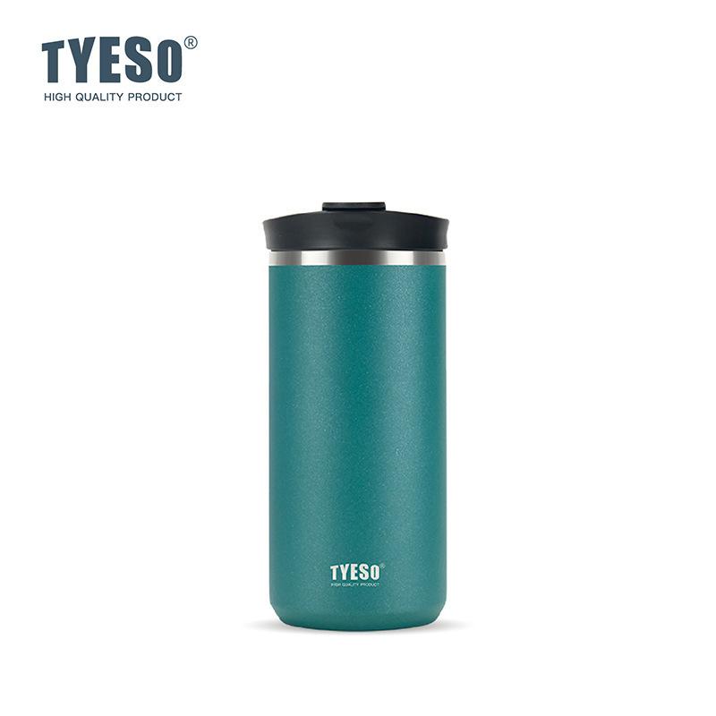 Tyeso French Press Coffee Mug 304 Stainless Steel Thermoses Travel Mug Portable Cold Brew Coffee Maker Tea Infuser Insulated Cup