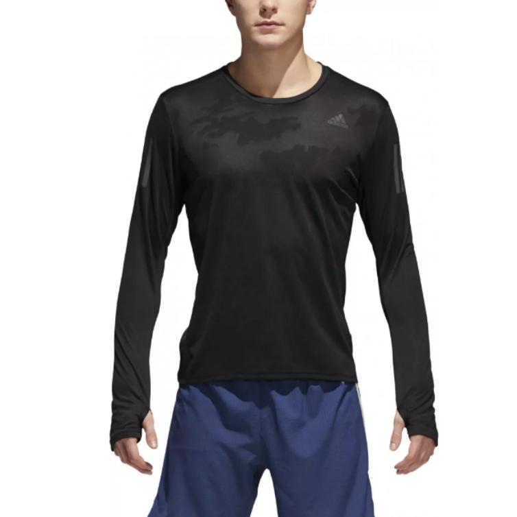 adidas RS Maglietta a Maniche Lunghe alla Moda Girocollo Uomo Top Nera CE7289
