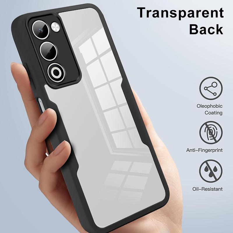 360 Full Body Protective Phone Case For OPPO A2 A3 A3X A5 A5X A9 A15 A32 A33 A35 A36 Transparent PC+TPU Shockproof Bumper Cover