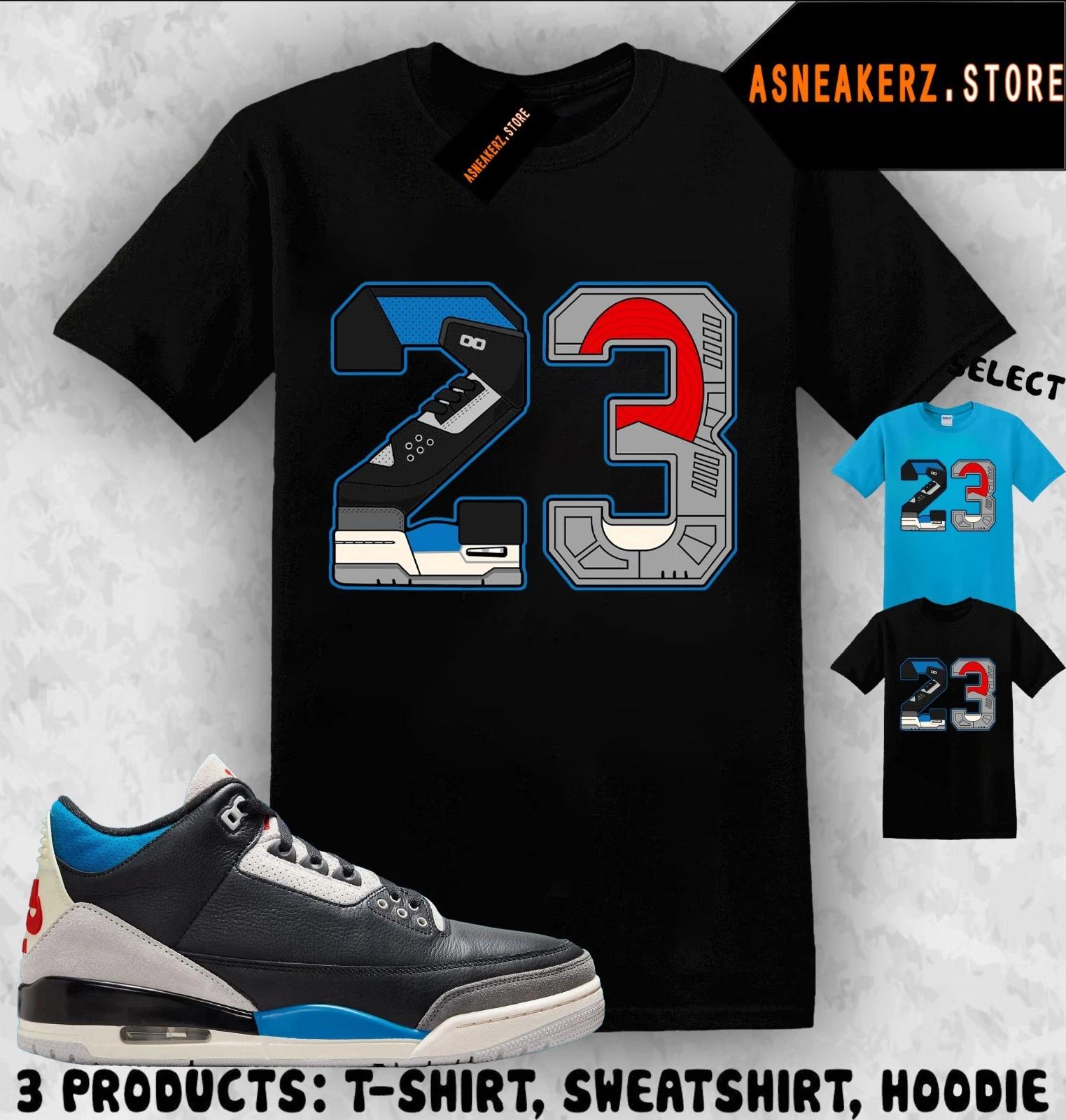 

Tee Shirt Matching AJ 3 OG Rare Air 2025 Match Sneaker Retro Number 23 T shirt 3XL