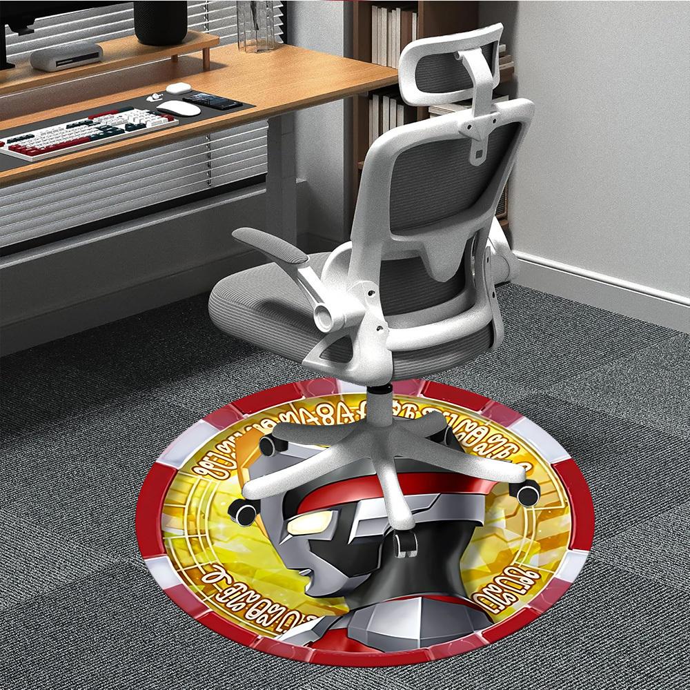 

1pc Ultraman Chair Carpet for Office Non Slip, Machine Washable Rug for Office, Room Holiday Decor for Christmas, Birthday Polyester 80cm
