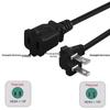 UL Certified 2-Pin Polarized Extension Cord with US Standard Male-Female Plug and Two-Hole Socket