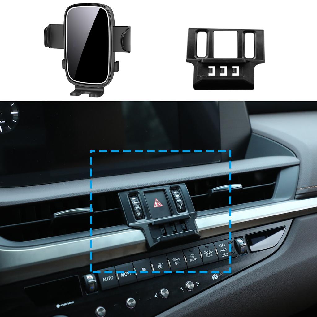 Custom Phone Holder for Lexus ES 200 300H 250 350 2018 2019 2020, Dashboard Screen Base, No Drill for Car