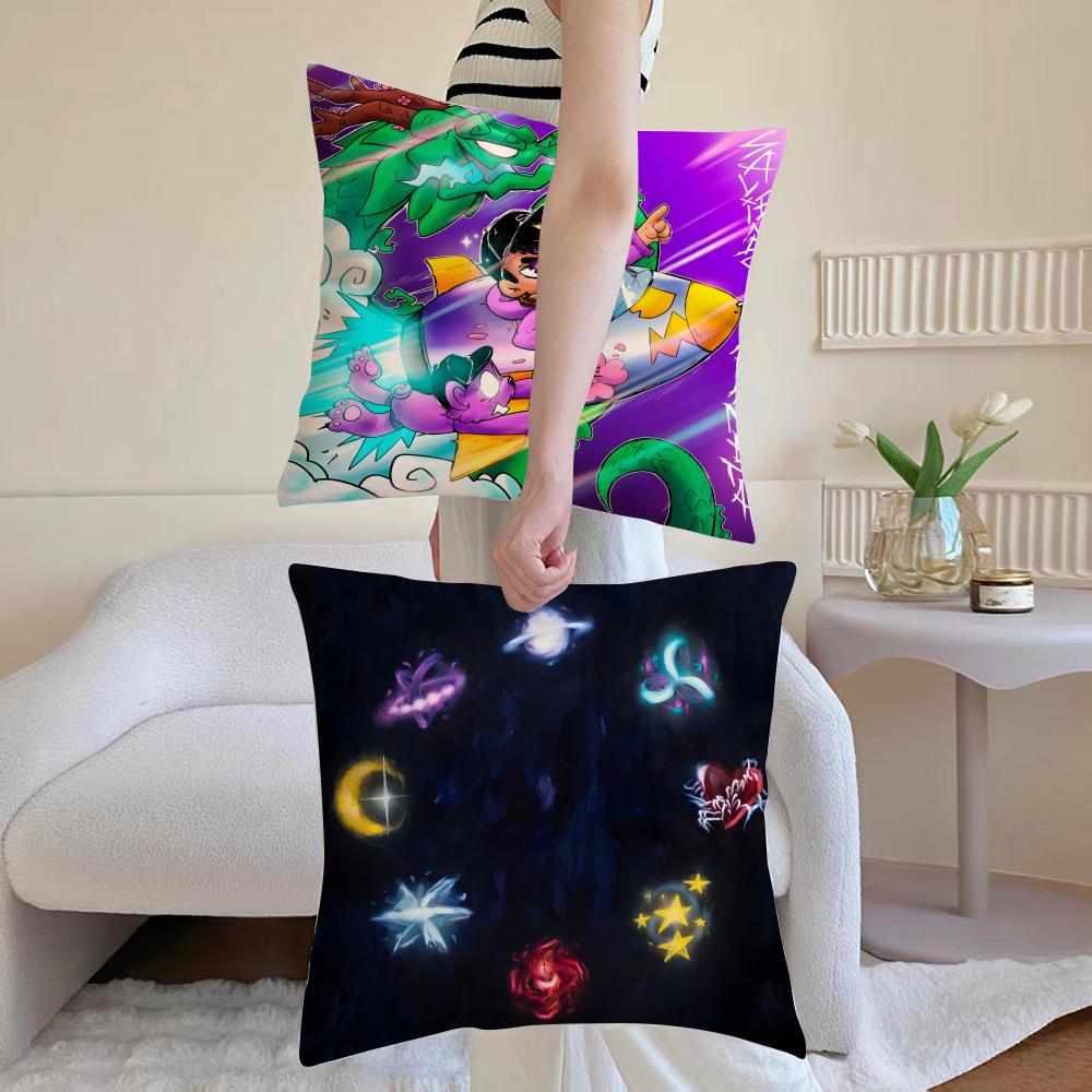Character S-Saiko Sakura Cushion Cover Breathable Linen Pillowcase Summer Odorless Eco-Friendly Invisible Zipper Washable