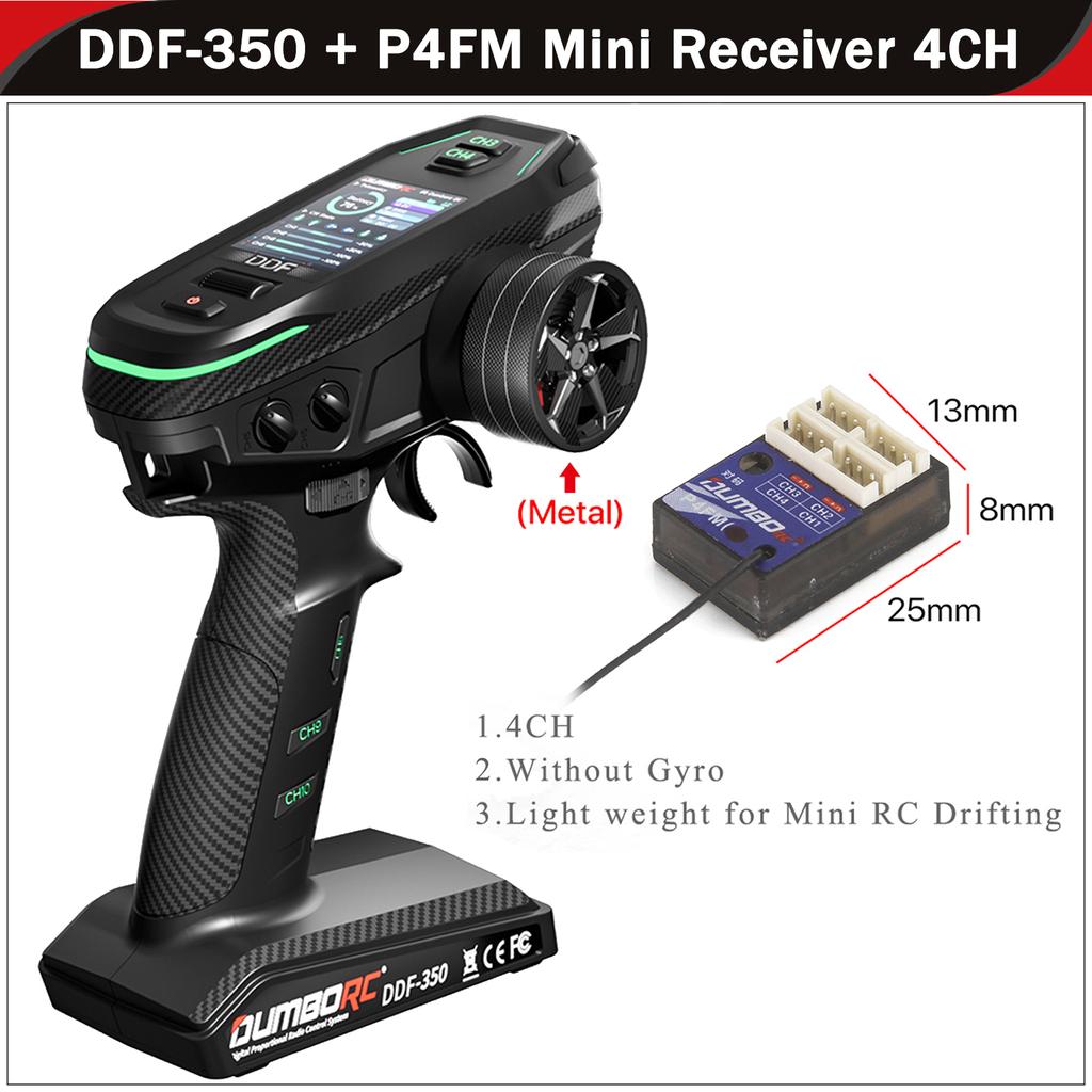 DUMBORC DDF-350 10CH Remote Controller 2.4G 10Channel Transmitter P6F P6DC Gyro Receiver for Drift Car Tank Boat Robot Toy Wltoy