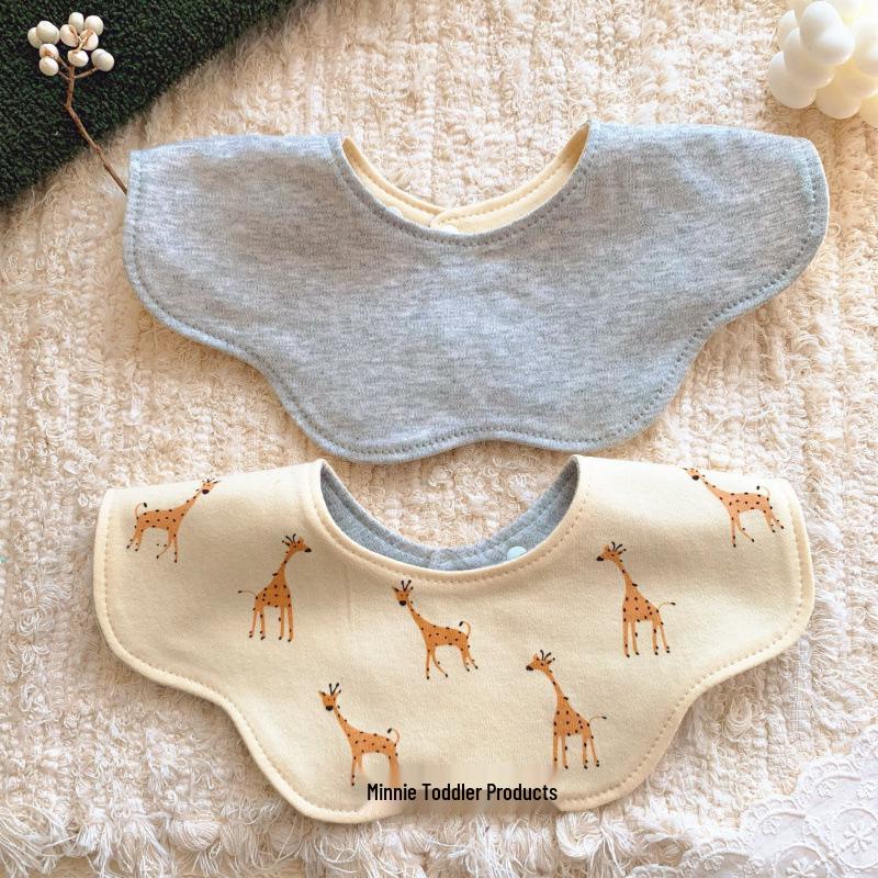 Korean Petal Baby Bib: Reversible, Anti-Vomit, All-Season Neck Scarf