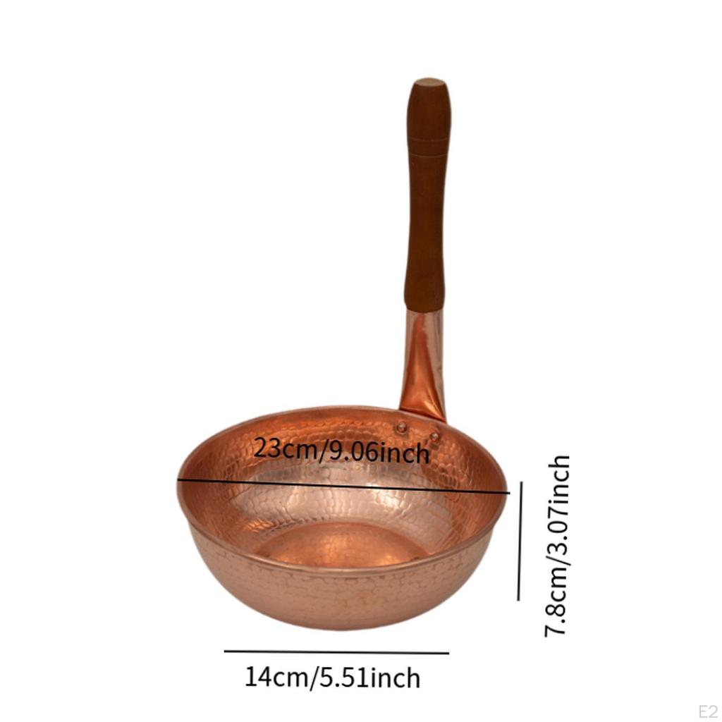 23cm Diameter Copper Soup Pot Multifunctional Heating Boiling Saucepan for Home Use