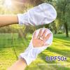 Driving Sun Protection Gloves Women's Outdoor Cycling UV Resistant Short Gloves Breathable Fabric Anti-slip Horseshoe Sleeves