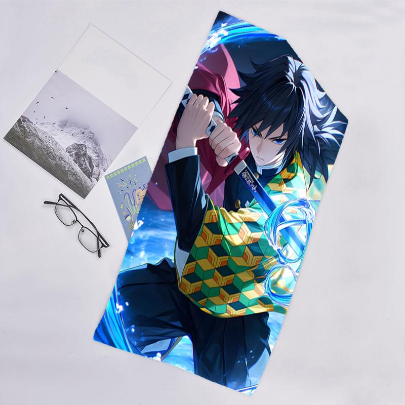 1pc Tomioka Giyuu Beach Towel, Beach and Seaside Swimming Pool Equipment, Fashion Pattern, Rectangular, Travel Essentials