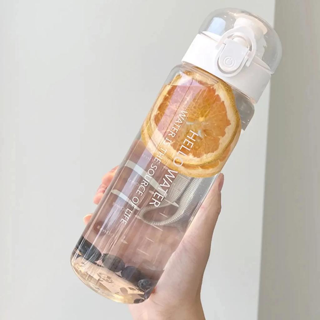 1pc-Summer Sports Water Cup, Large Capacity Portable Plastic Cup, High Temperature Resistant Simple Anti-fall Water Bottle