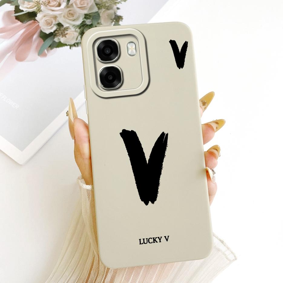 For Oppo A6 4G Case Oppo A6x 5G CPH2783 Cute Lucky Letters Cover Soft TPU Phone Case For Oppo A6x 4G OppoA6 5G Back Cover Fundas