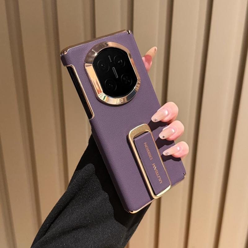 Θήκη για Huawei Mate X7 Λεπτό Δέρμα Αυτόματη Ανασυρόμενη Λωρίδα Δακτύλου Περιστροφή 270° Μεταλλική Βάση Κάλυμμα Προστασίας Διπλού Αρθρώματος