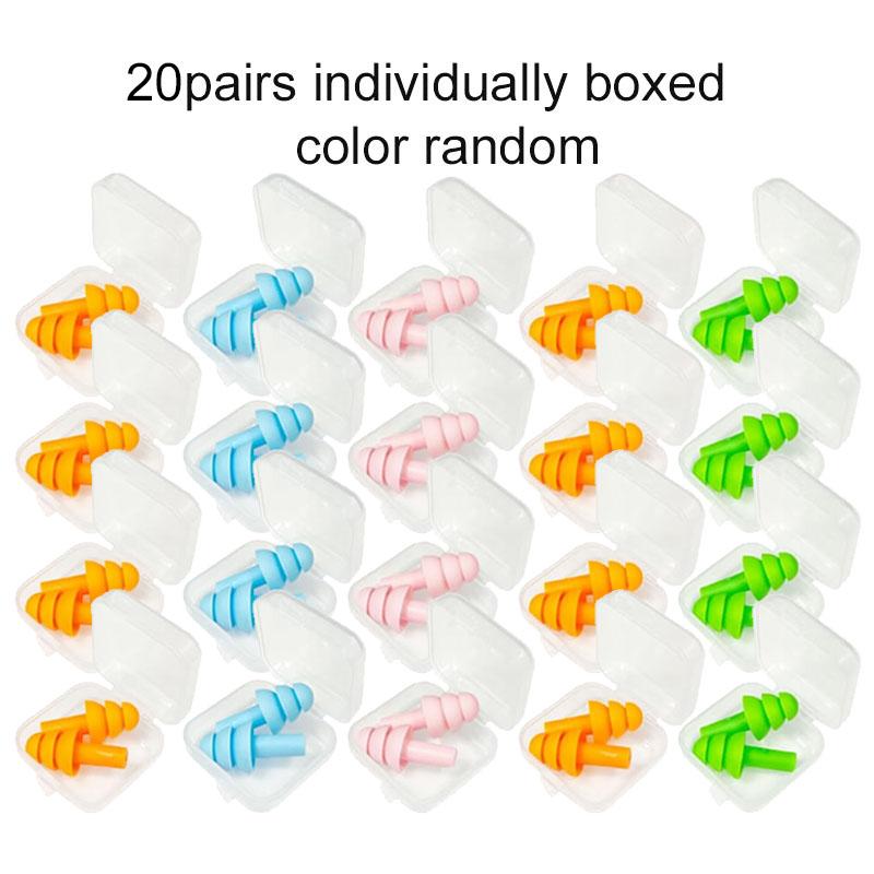 5/10/20pairs Soft Earplugs With Box Swimming Ear Plugs Reusable Noise Reduction Sleeping Ear Plugs Hearing Protector TMZ