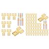 Double Back Spade Connector Quick Disconnect Electrical Two-Way Wire Terminal Adapter Non-Insulated Male Single