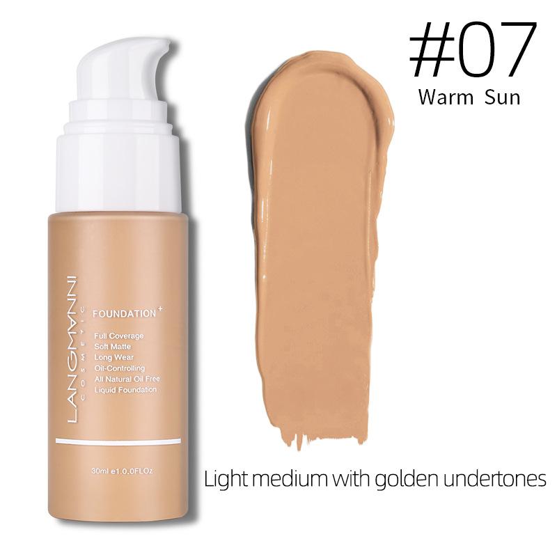 13 Color Matte Oil Control Concealer Foundation Make-up Liquid Light and Thin Moisturizing Liquid Foundation Not Easy To Take Off Makeup Daily Makeup
