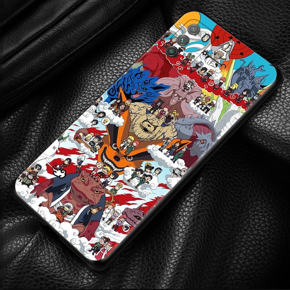 Naruto Anime Phone Case For Xiaomi Poco X3 NFC M3 M4 Pro F3 GT Mi 12 10T Note 10 11 Lite 11T Pro 9T CC9 Cover Silicone Coque